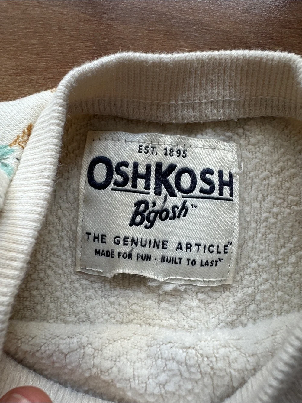 OshKosh B'gosh Cream Floral Girls' Set - Top & Jogger Pants 2T